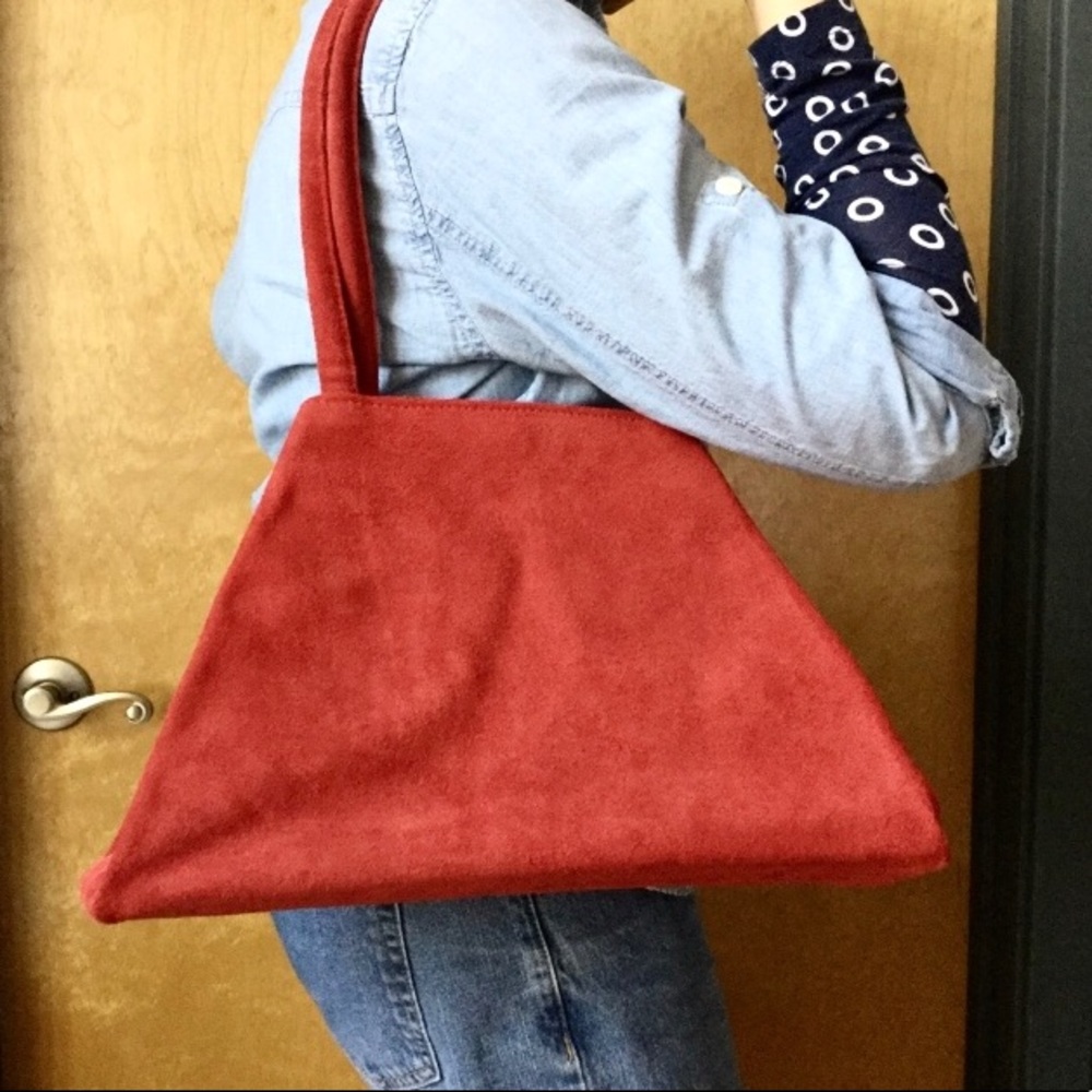 Red Suede Tote - image 1